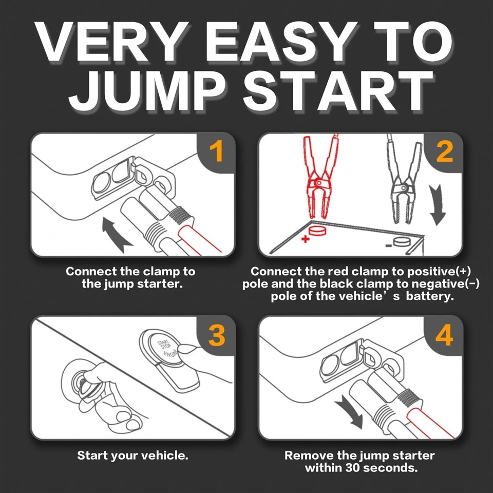 Portable Car Jump Starter With Air Compressor